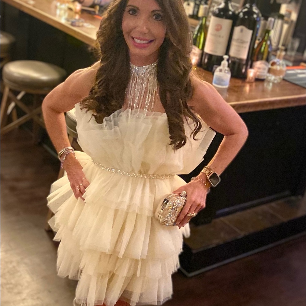 Champagne Tulle Party Dress! Worn once for my bday